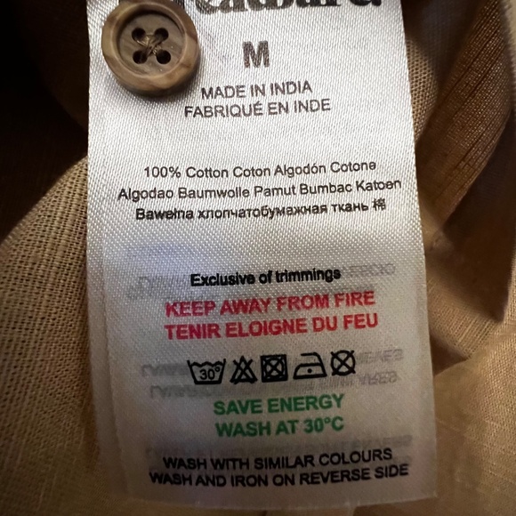 Threadbare Medium 100% Cotton Button Down with Embroidered Palm Trees - Picture 5 of 5